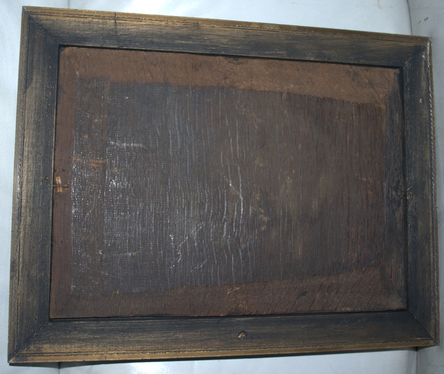 19e eeuws paneel waterlandschap met ruiter en vissers/olieverf/ingelijst kopen? Bied vanaf 75!