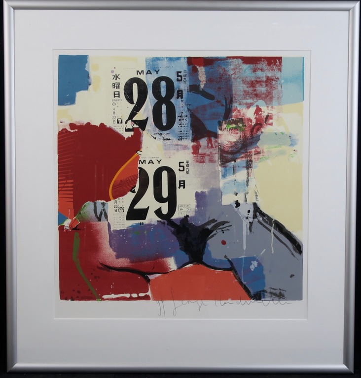 George Heidweiller: Zeefdruk, Mayday - Ingelijst kopen? Bied vanaf 60!