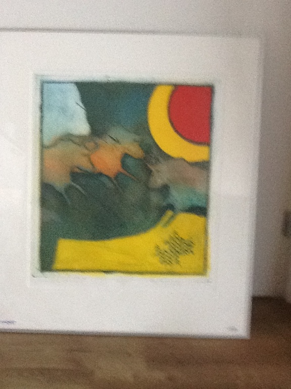 Hans Heijman : Handgesigneerde Kleurenlitho " Sporen ( de Oerossen ) verkocht voor € 70!