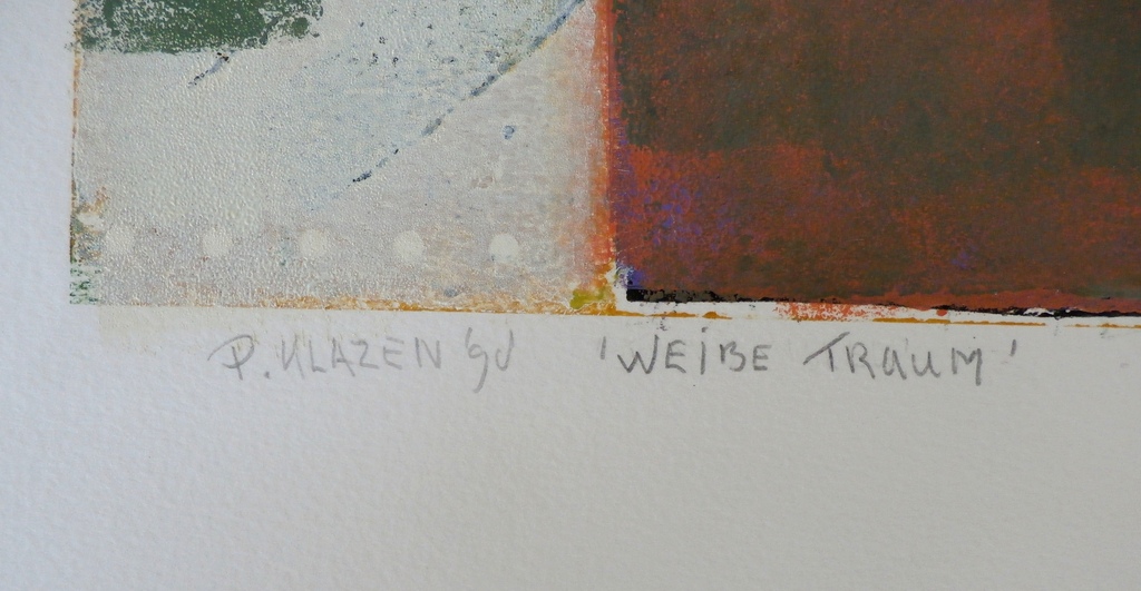 Pieter Klazen - grote acryl op papier: Weisse Traum - 1998 kopen? Bied vanaf 110!