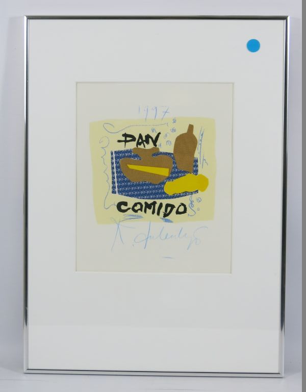 Kees Salentijn, zeefdruk: Pan Comido - ingelijst verkocht voor € 120!