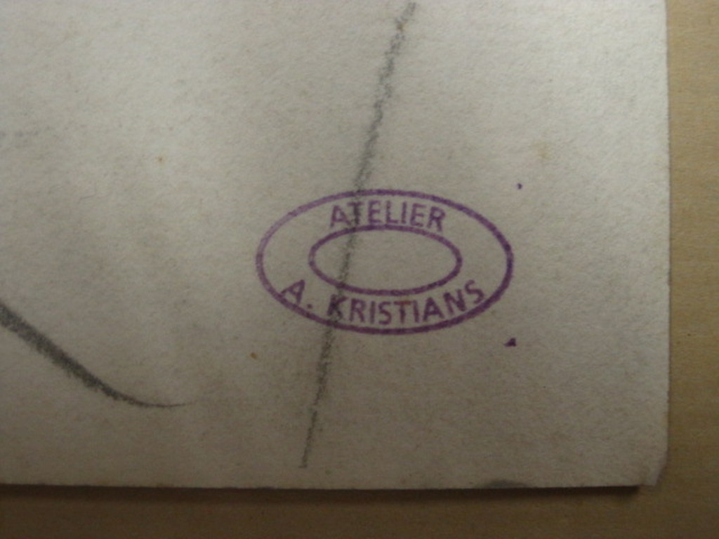 Ant. Kristians 1883-1957 potloodtekening "liefhebbende dames" ca 1920 kopen? Bied vanaf 1!