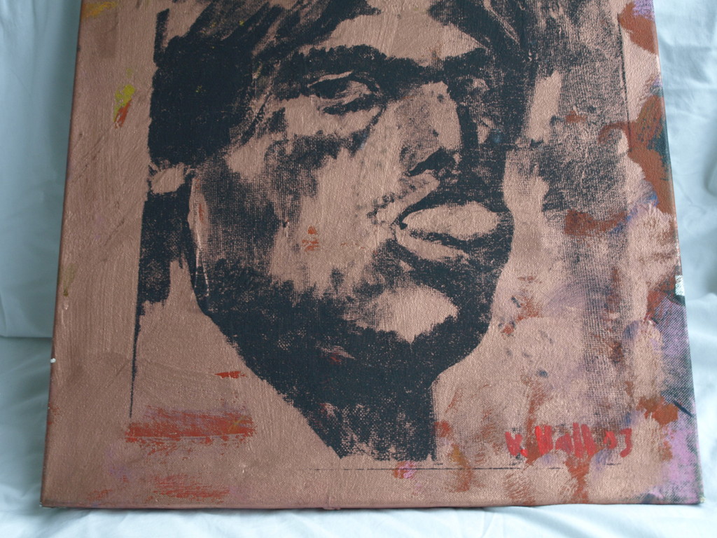 Jurriaan van Hall :  Acrylverf en monoprint – Zelfportret? – gesigneerd - 2003 kopen? Bied vanaf 1!