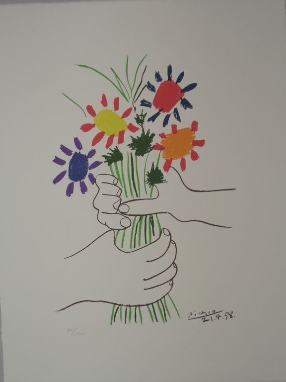 Pablo Picasso (naar) Le Bouquet - lithografie S.P.A.D.E.M. oplage 1000 ex (1983) kopen? Bied vanaf 199!