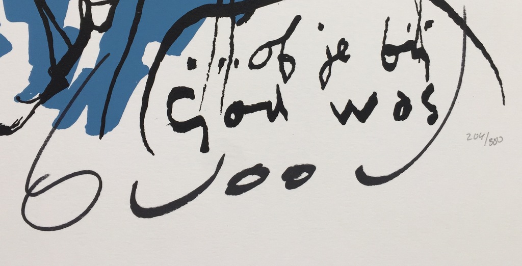 Herman Brood - Originele Kleurenzeefdruk: Of Je Bij God Was kopen? Bied vanaf 1!