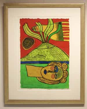 Corneille - CORNEILLE- le joyeux volcan - INGELIJST- 2001 verkocht voor € 375!