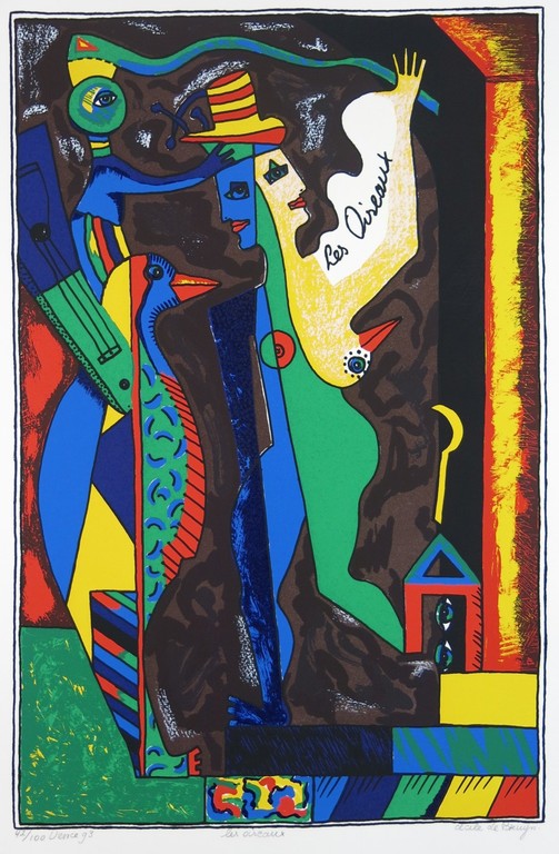 Cecile de Bruijn: Zeefdruk, Les Oiseaux  kopen? Bied vanaf 40!