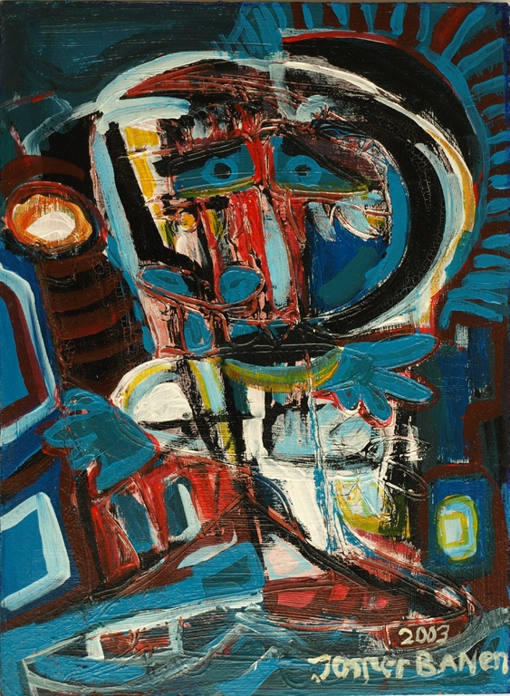 Jasper Banen : Acrylverf op paneel , Havengezicht – ingelijst – 2003  kopen? Bied vanaf 75!