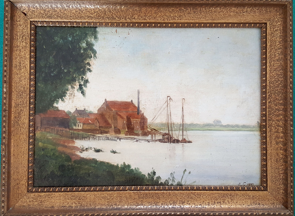 Dirk Arnoldus Tavenraat (1845-1930), olieverf op paneel - monogram D.T.1881 kopen? Bied vanaf 1!