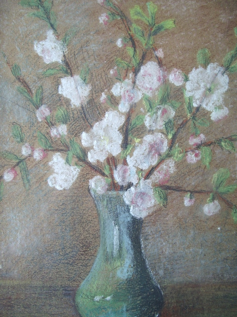 Lucie Wittig - Keijser ; gemengde techniek - bloemstilleven verkocht voor € 90!