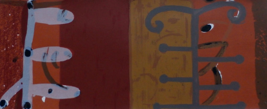 Piet Warffemius, zeefdruk: Compositie 3, handgesigneerd verkocht voor € 85!