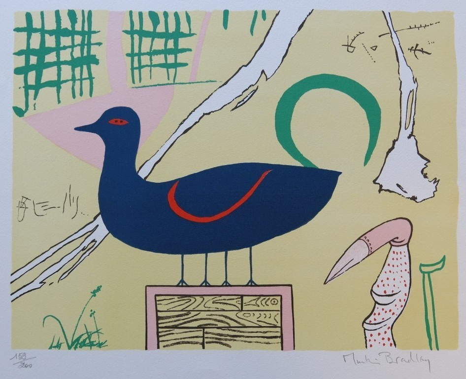 MARTIN BRADLEY  Zeefdruk  DUCK  uit 1990  Handgesigneerd verkocht voor € 55!