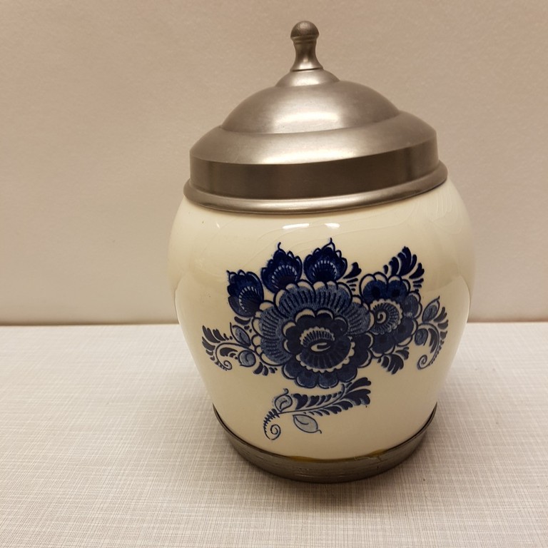 Tabakspot Molen Delft's met tinnen deksel kopen? Bied vanaf 1!