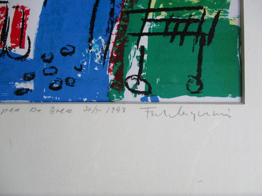 Frank Lengvenius: litho, 2 stuks handgesigneerd kopen? Bied vanaf 40!