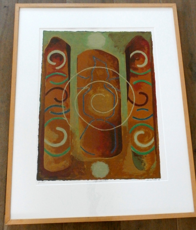 Jan van Delft - grote ingelijste zeefdruk : Vogelwachter - 1999 kopen? Bied vanaf 35!