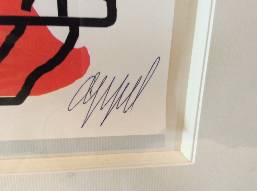Karel Appel - gesigneerde computertekening - ingelijst - 1986 kopen? Bied vanaf 195!