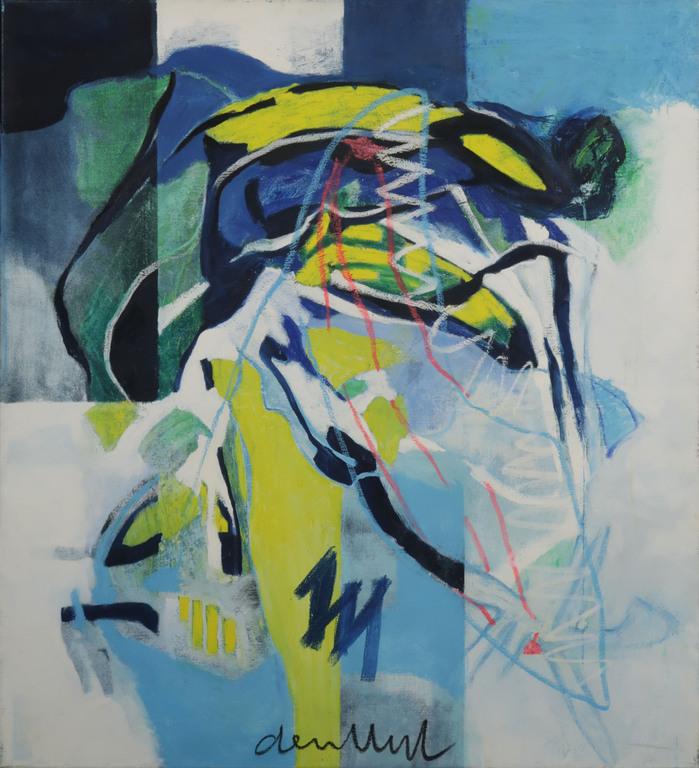 Wiegen den Uyl: Olieverf op doek, Bepaling (Groot) verkocht voor € 200!