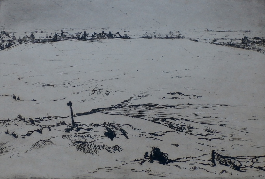 Frederika Broeksmit - ets: Boetveld in de winter - 1942 verkocht voor € 37!