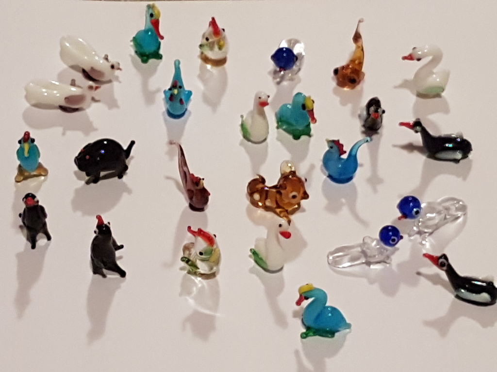 Zoo miniature in Murano glas-Venezia anni 65/70 lot 25pz kopen? Bied vanaf 12!