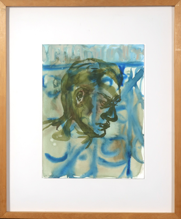 Aline Thomassen: Aquarel en gouache, Zonder titel - Ingelijst verkocht voor € 51!