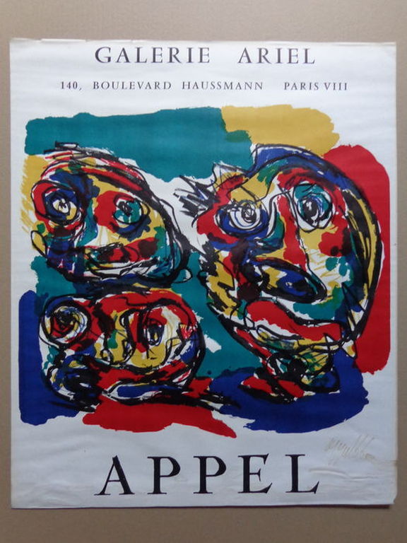 Karel Appel - handgesigneerd affiche Galerie Ariel, Parijs 1966 kopen? Bied vanaf 85!