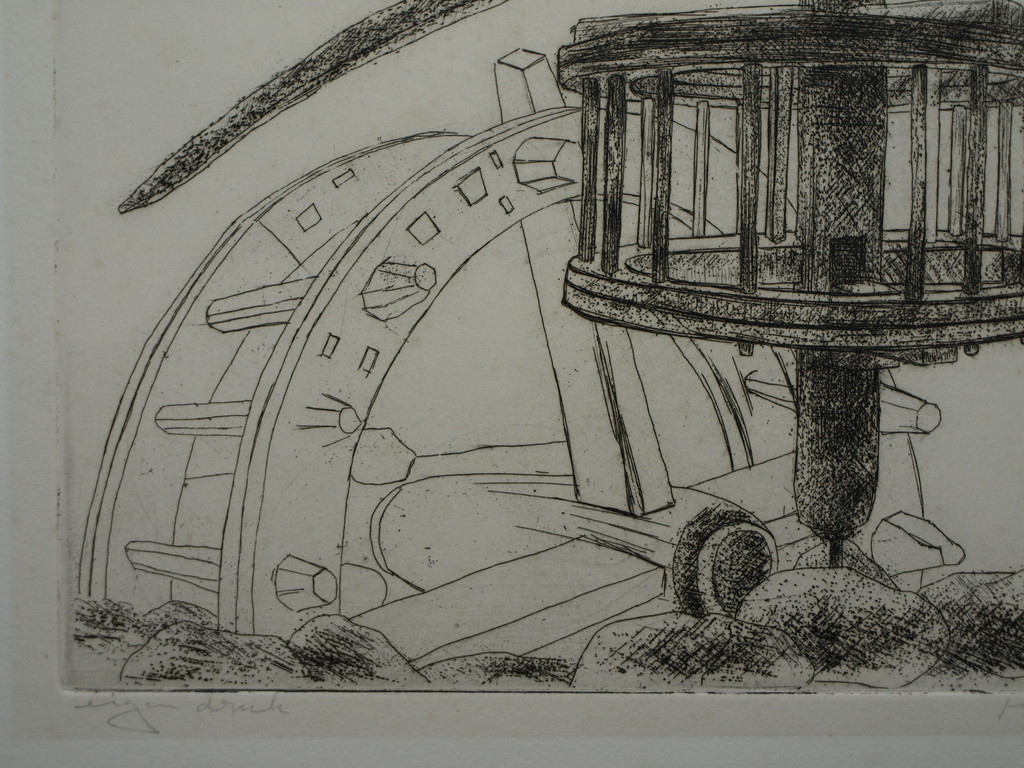 Walter Barten : 2x Ets , Het Rad – gesigneerd – ca 1978 kopen? Bied vanaf 35!