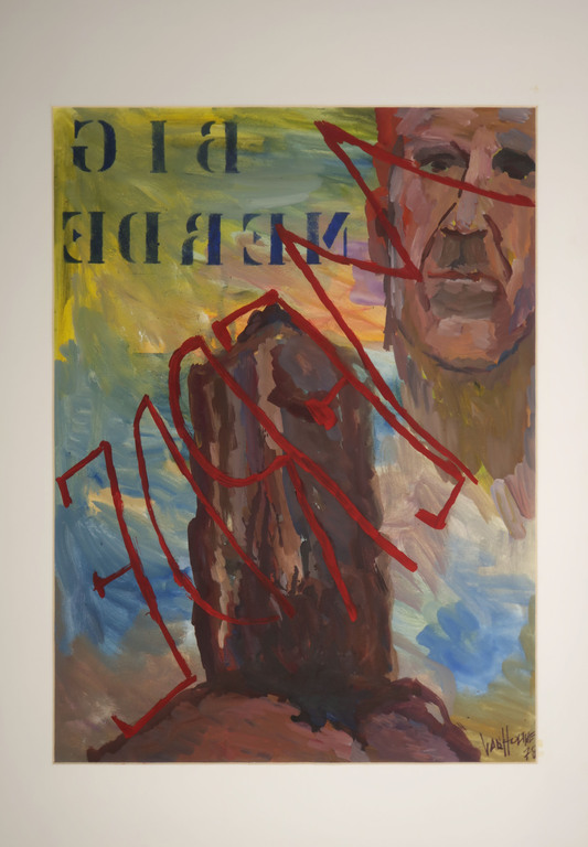 Jan van Holthe: Gouache op papier, Big Merde kopen? Bied vanaf 1!