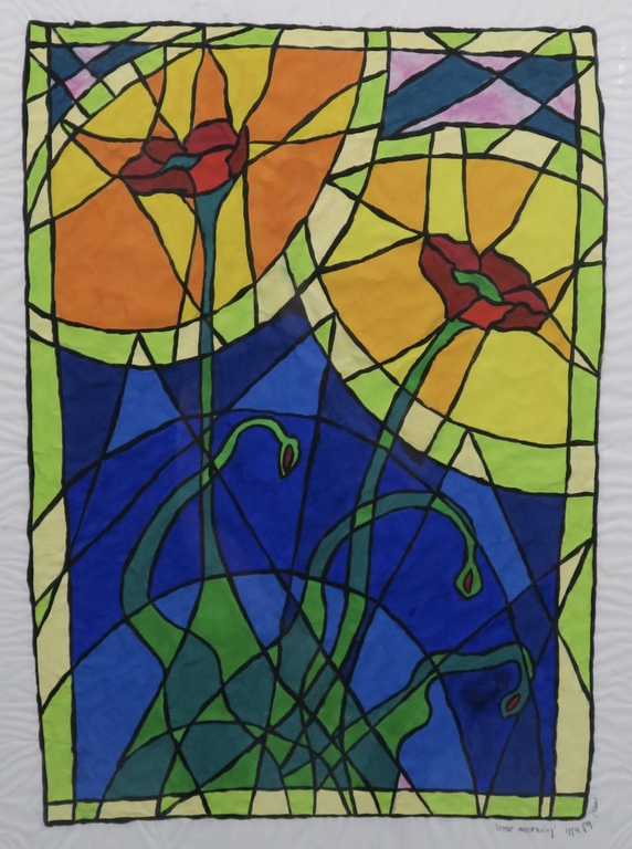 Piet Quekel: Gouache op rijstpapier, One morning- Ingelijst kopen? Bied vanaf 1!