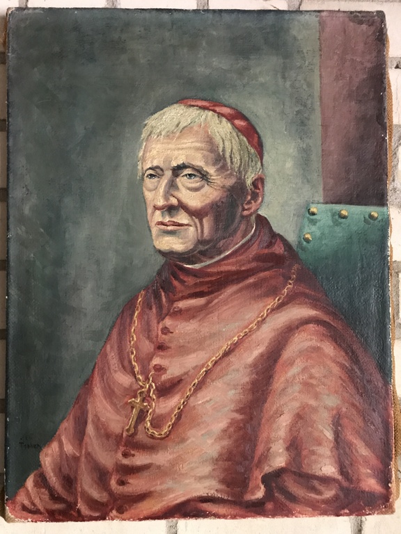 Jan Tebben 1909 - 1978 ) - Olieverf op doek - Portret van Kardinaal  verkocht voor € 65!