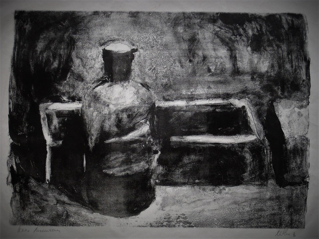 Krachtig Z/W Kees Buurman (1933-) Litho "schrijvers stilleven" gesigneerd  kopen? Bied vanaf 1!