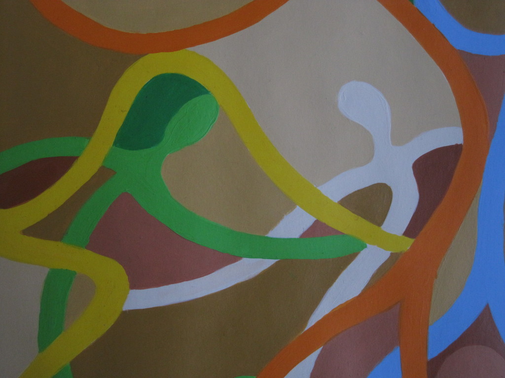 Mooie expressionistische Mateo v/d Heuvel Gouache "eenwording" gesigneerd  kopen? Bied vanaf 1!