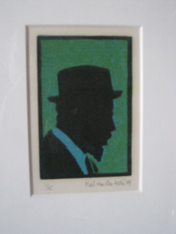 Olaf vd Beek (1941-) gelimit. houtsnede "thelonious monk" handgesigneerd  kopen? Bied vanaf 1!