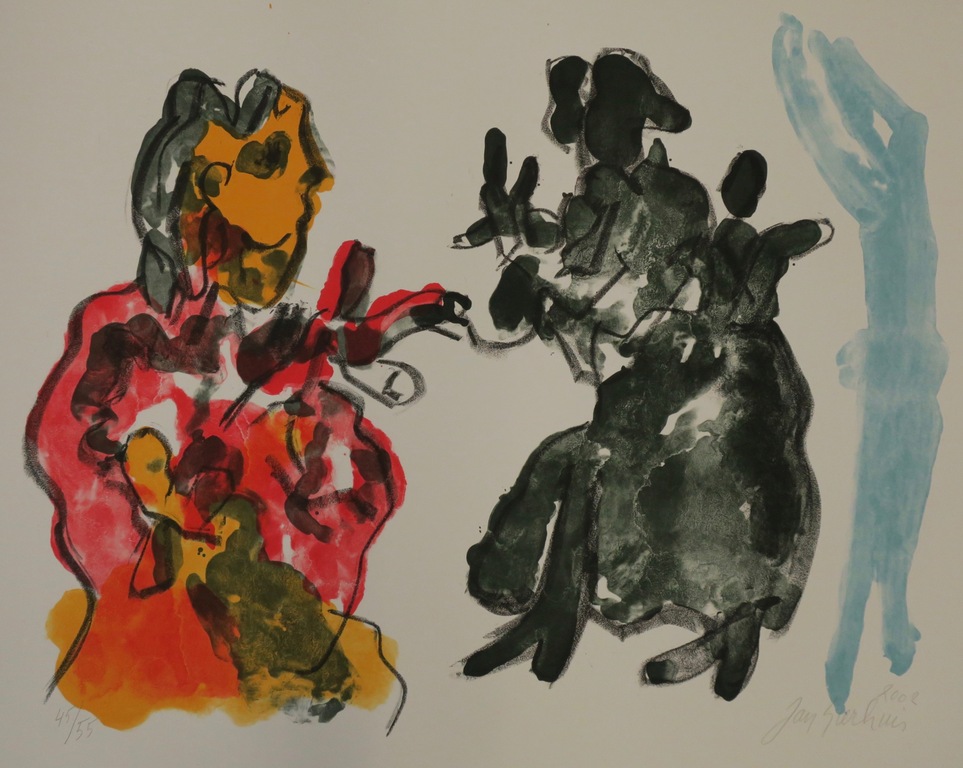 Jan Sierhuis: Litho, Flamenco (rood) verkocht voor € 100!