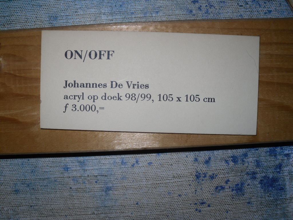 ON/OFF - Johannes de Vries uit 1998-1999 kopen? Bied vanaf 800!