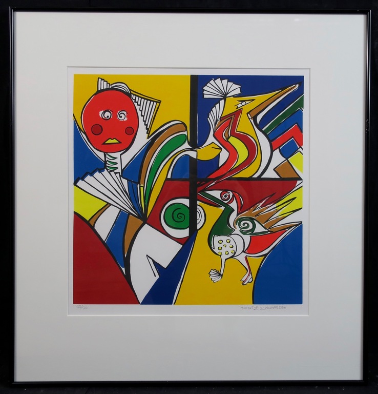 Maartje Wijngaarden: Zeefdruk, Who - Ingelijst kopen? Bied vanaf 35!