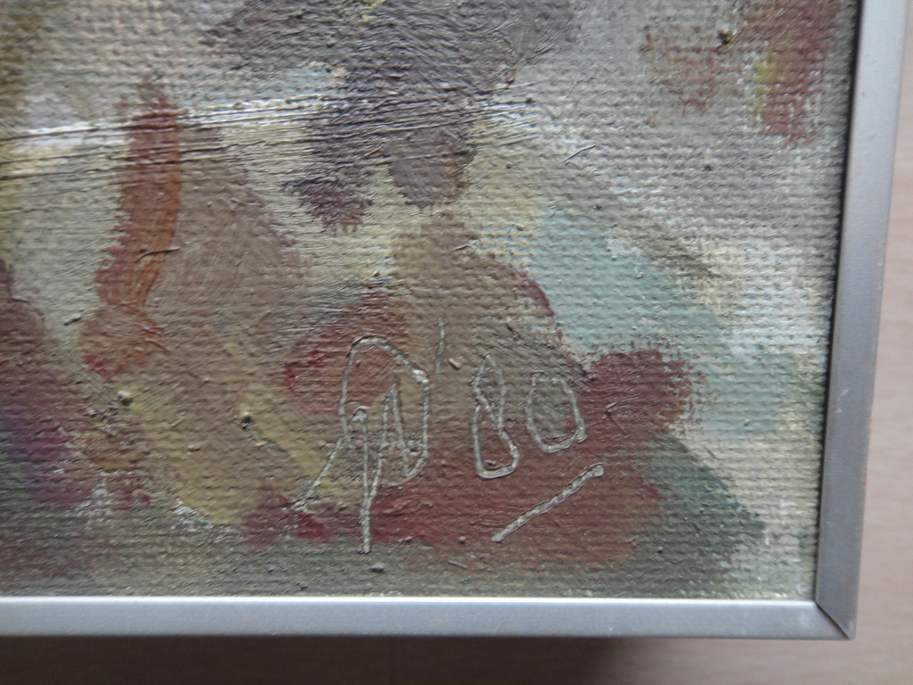 Jan Duyvetter, olieverf op board, doorkijkje in het voorjaar kopen? Bied vanaf 55!