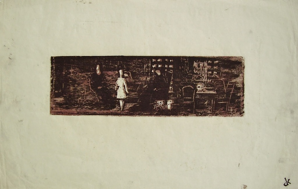 OTTO B. DE KAT houtsnede 1955 verkocht voor € 50!