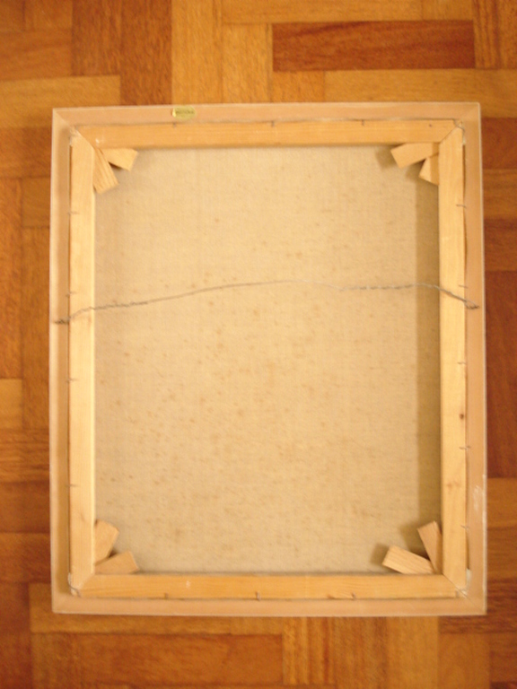 Niet of onleesbaar gesigneerd - L.M. Hoebe, olieverf op doek, Laat-middeleeuws tafereel van huis met wachter kopen? Bied vanaf 65!