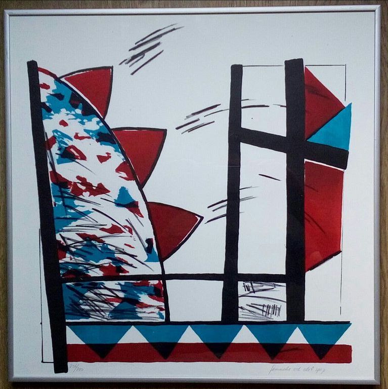 Fenneke van der Elst: Ingelijste zeefdruk, gesigneerd kopen? Bied vanaf 1!