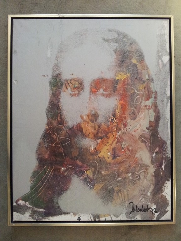 Peter Donkersloot - Leonardo da Vinci - Gemengde Techniek op Canvas - 1997 verkocht voor € 150!