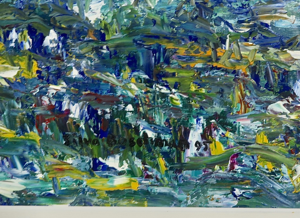 Silvo Boschman: Olieverf, Zonder titel - Ingelijst kopen? Bied vanaf 35!