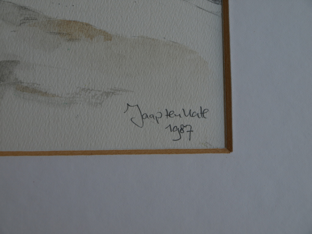 Jaap ten Kate : Tekening / aquarel – Appels – gesigneerd - 1987 kopen? Bied vanaf 1!