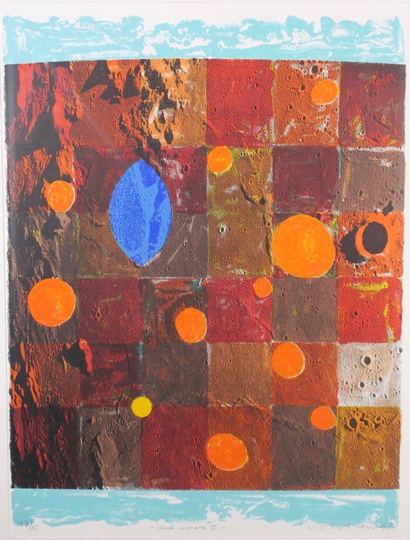 Jelis van Dolderen: Zeefdruk, Luna colorata V - Ingelijst kopen? Bied vanaf 35!