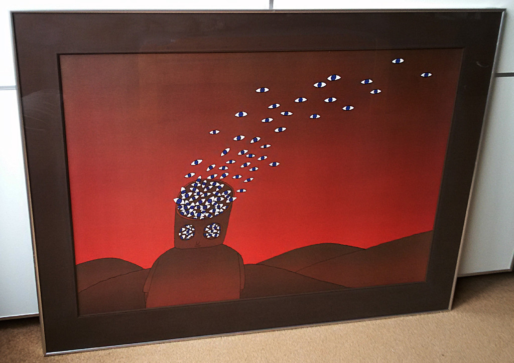 Jean-Michel Folon - The View, offsetdruk (mooi ingelijst, groot) kopen? Bied vanaf 1!