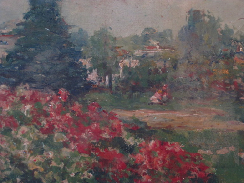 Anton Dirckx (1878-1927) - olieverf 1900 "Kinderen in lommerrijke tuin" gesign. kopen? Bied vanaf 1!