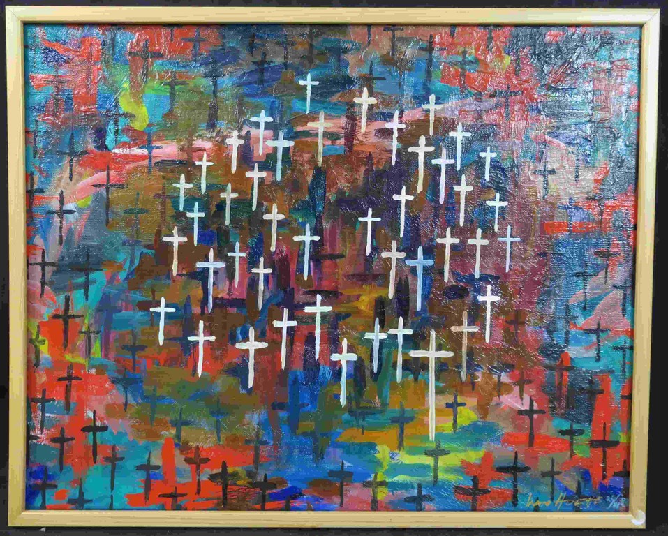 Jan van Holthe: Olieverf op doek, Croix - Ingelijst kopen? Bied vanaf 100!