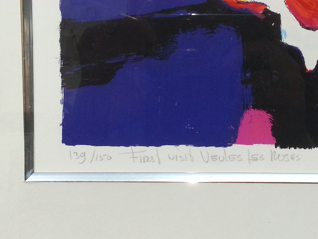 Frank Lejeune, zeefdruk met lijst , titel: First visit Veules les Roses kopen? Bied vanaf 40!