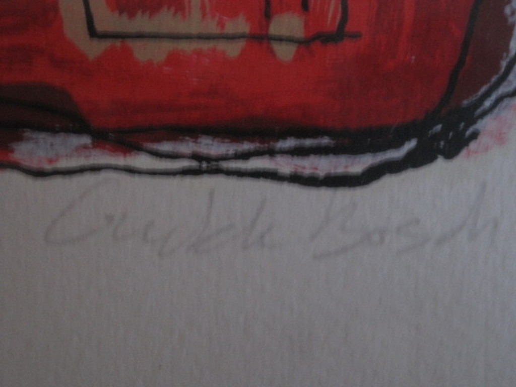 Lyrische Abstractie van Geke uit den Bosch (1965-) Litho "een hapje Wolk" gesign kopen? Bied vanaf 1!