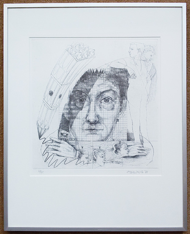 Tom Eyzenbach - Zelfportret, ets (mooi ingelijst) kopen? Bied vanaf 50!