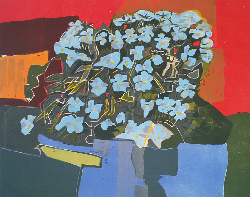 Vincent van Ojen - Stilleven, houtsnede verkocht voor € 150!